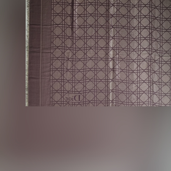 Auth Dior Brown Metallic Shawl - Picture 5 of 6